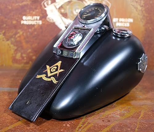 Miniatura 4 de The Dirty Gringo Francmasón Fe Esperanza Caridad Harley Davidson Cuero Tanque de Gas Panel Babero Softail