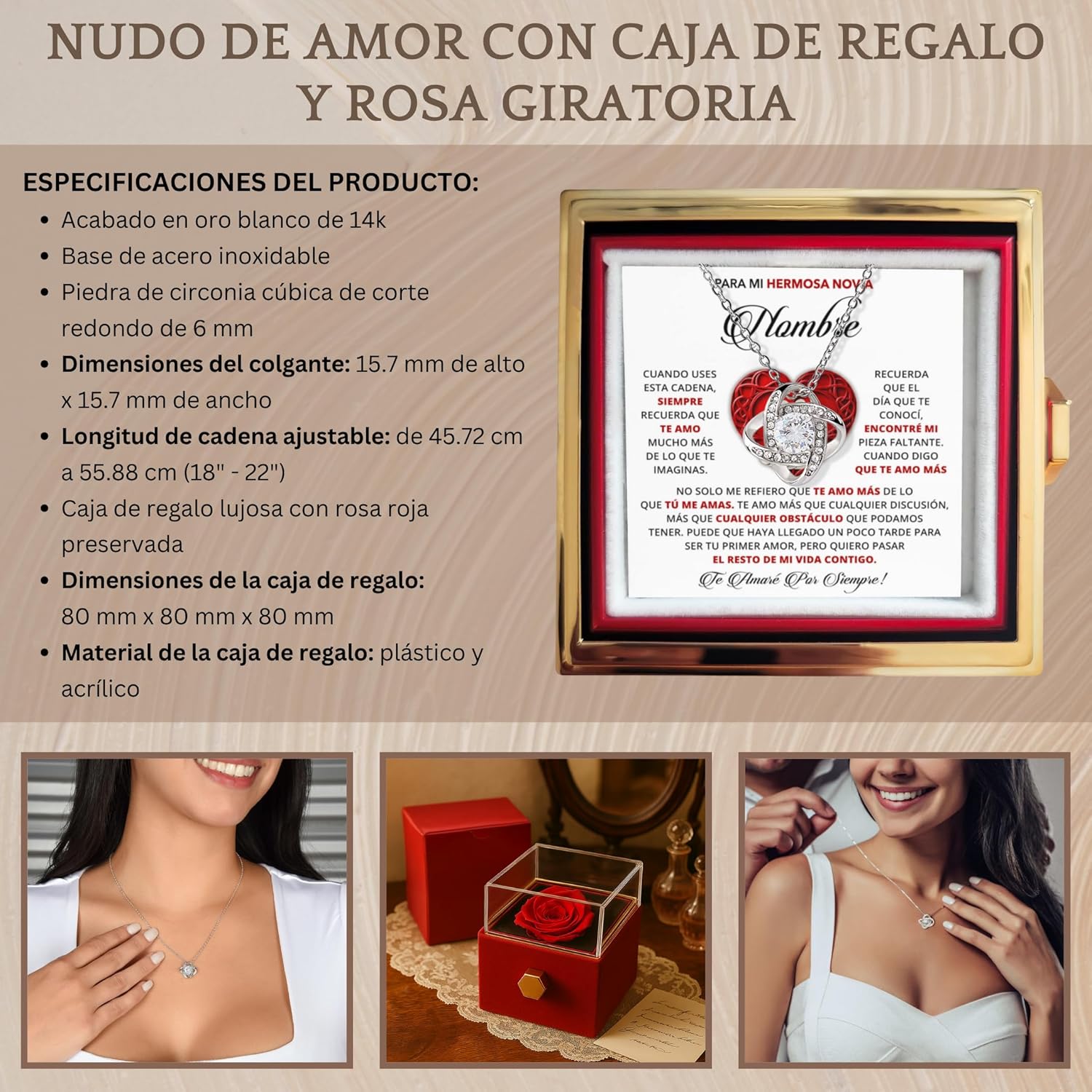 Regalos Para Mi Novia San Valentin, Preserved Rose Jewelry Box, Regalos Para San Valentin Para Mi Novia, Regalo Para El 14 De Febrero Para Mujer, Regalo Para Graduación 2025 Mujer - Image 2