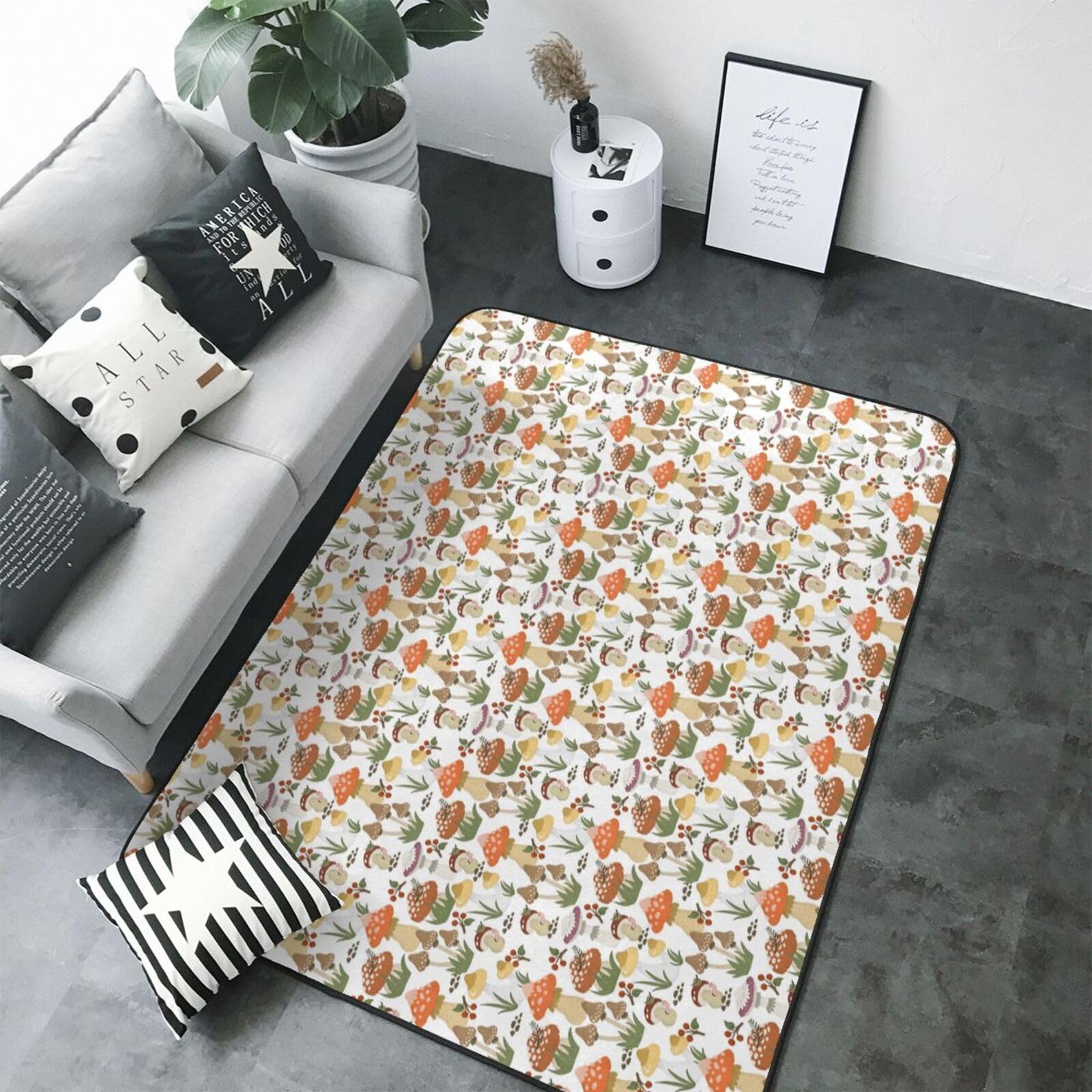 Tapis de salon Mushrooms K pour créer un coin cocooning dans la chambre