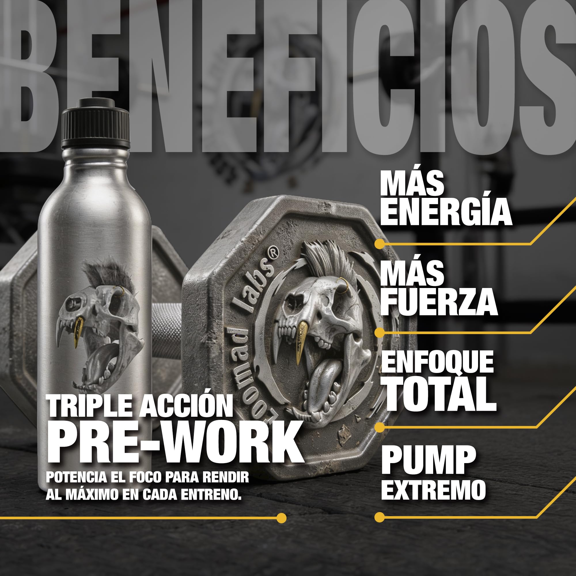 Zoomad Labs Moonstruck II Pre Workout 510 g — Pre Workout Potente Citrullina Beta Alanina AAKG · Gorilla Pump 13 g · Nitrati Barbabietola · 299 mg Caffeina · 27 Porzioni