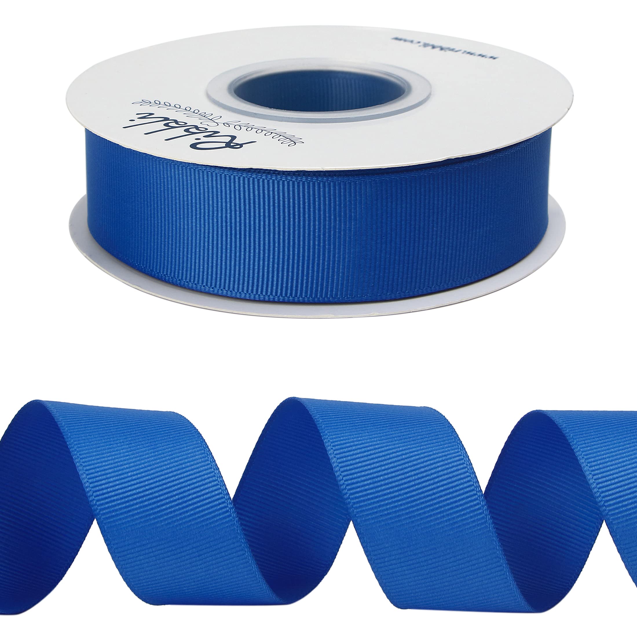 Ribbli Royal Blue Grosgrain Ribbon, 1 inches x Continuous 25 Yards,Use for Bows DIY Hair Accessories,Gift Wrapping,Craft and Sewing