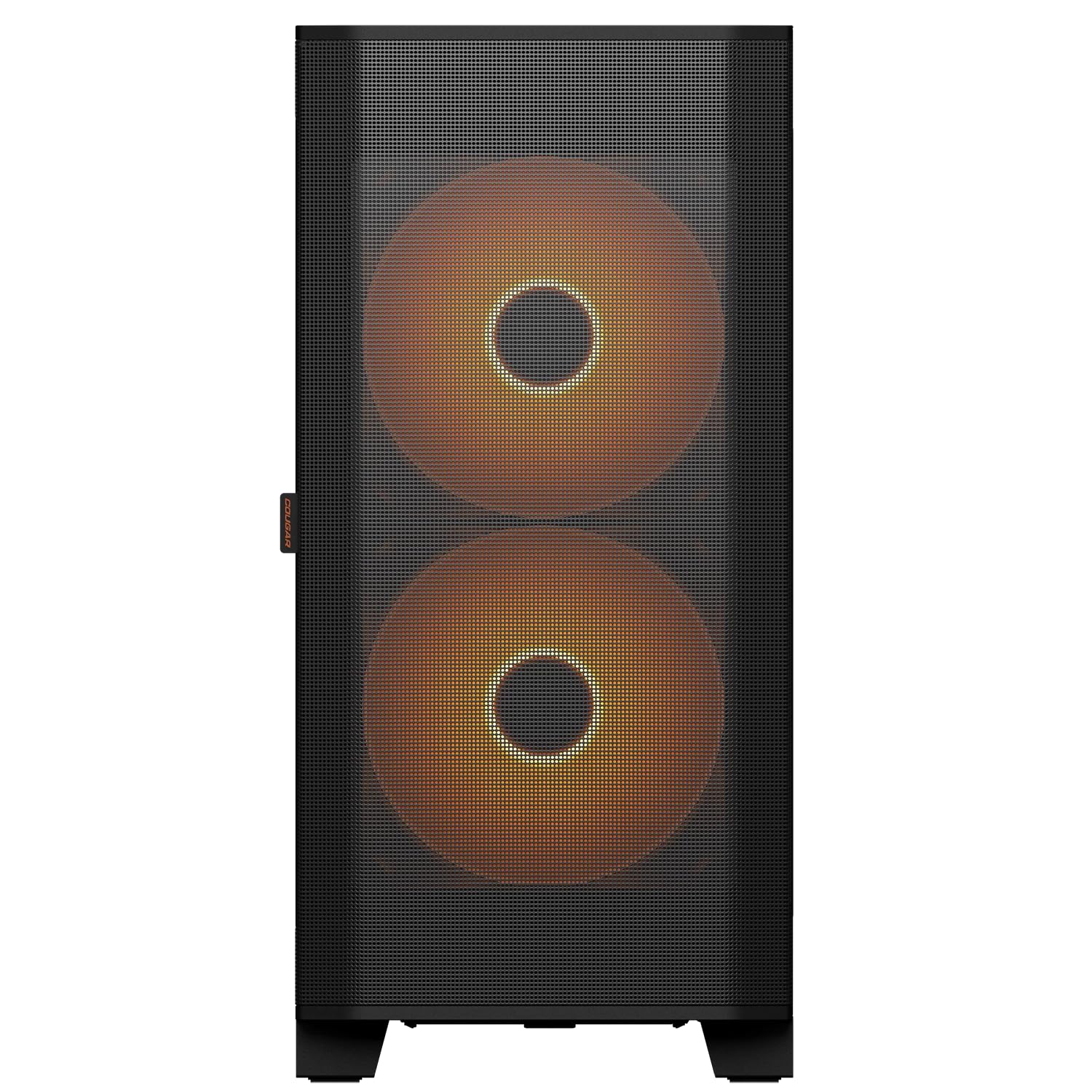 COUGAR Caja de torre media Airface Flow, máximo 10 ventiladores, 2 ventiladores frontales ARGB PWM de 180 mm, soporta hasta 360 mm AIO, enfriador de aire de 190 mm, filtro de polvo deslizante rápido