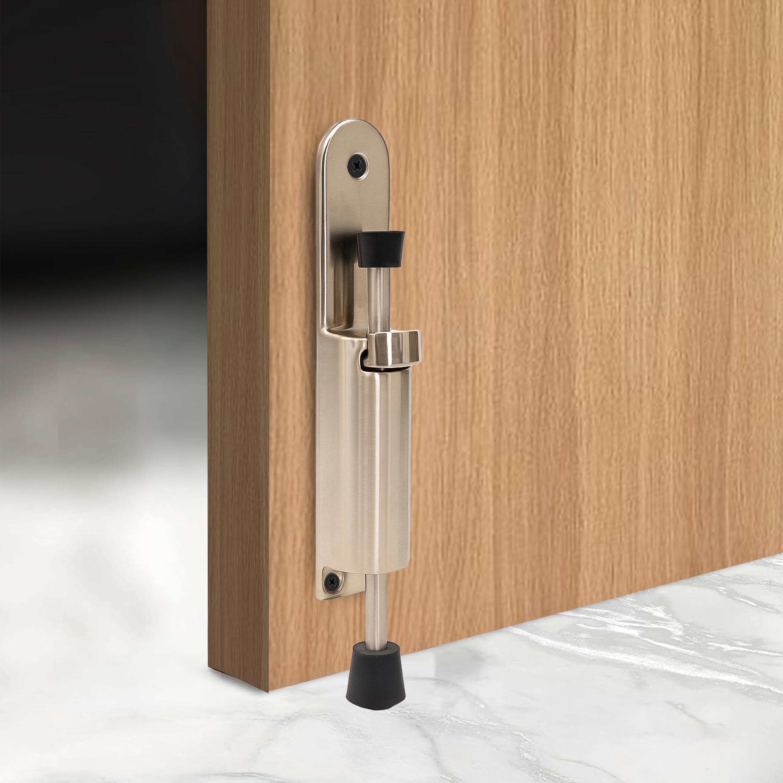Premium Kick Down Stopper/Door Magnet Stopper/Foot Operated Stopper/Heavy Duty Door Stopper/Zinc Alloy Magnetic Door Stopper - SS Finish - (Pack of 1)-image-11