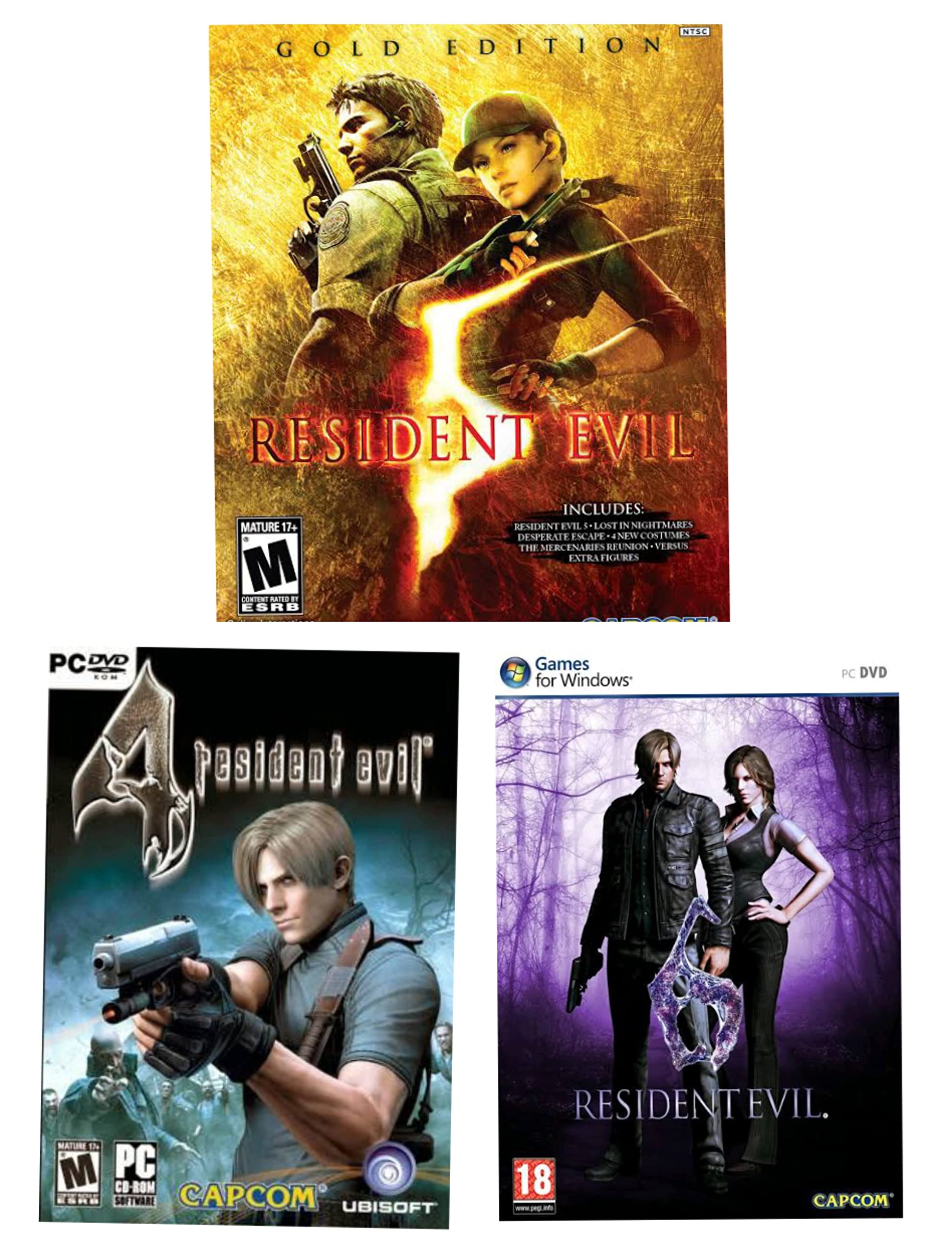 Resident Evil 4-5-6 Combo Pc Game Dvd (Offline only) Complete Games