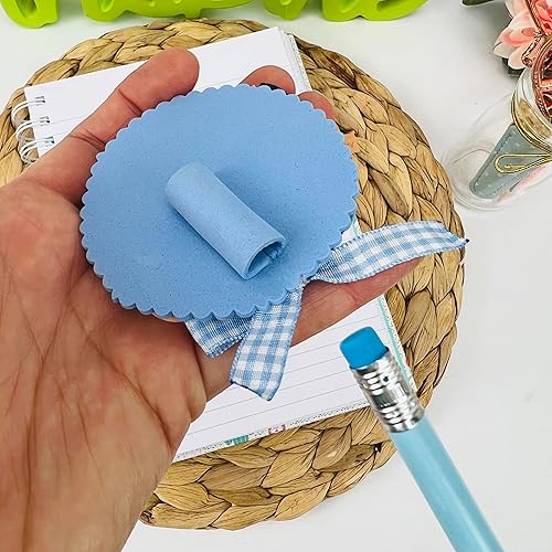 Miniatura 3 de Adorno para lapiz hecho a mano, adorno para lapiz de motivo de niño, aplique en goma eva para lapiz. adorno de niño para lapiz, adorable diseño para