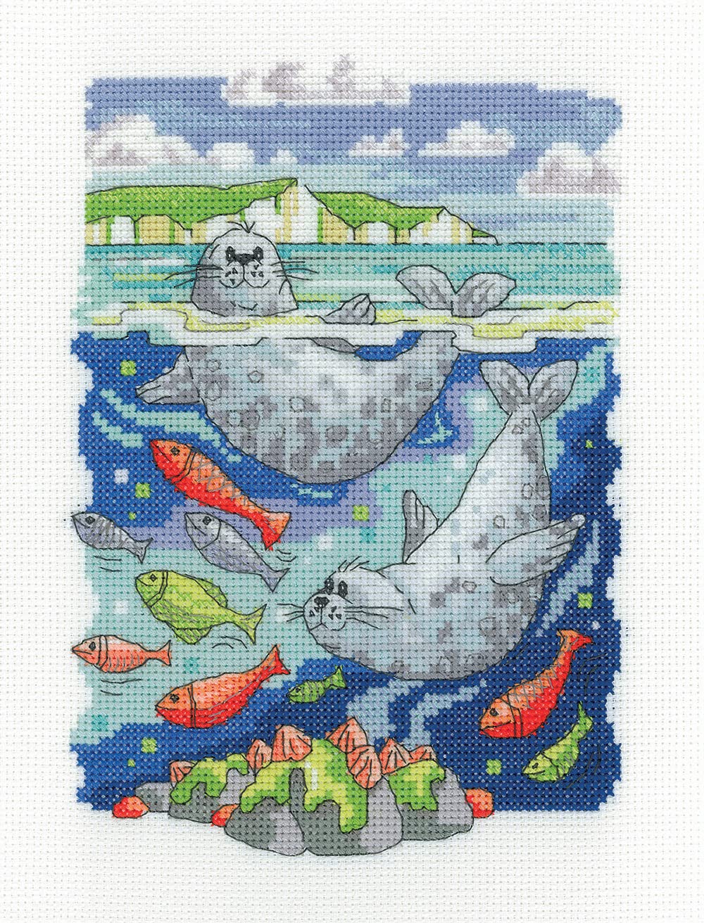Heritage Crafts Cross Stitch Kit - Seals