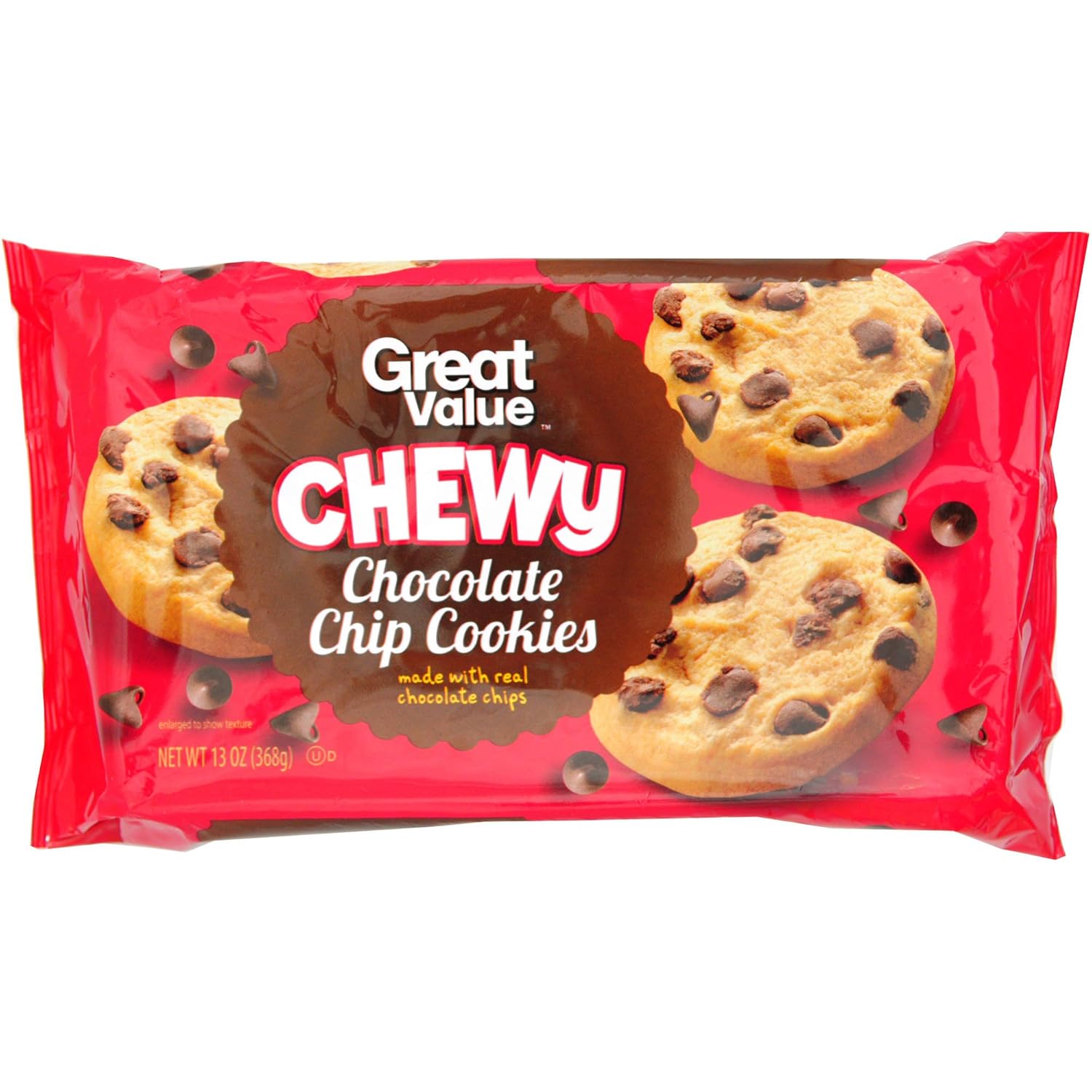 Great Value Chewy Chocolate Chip Cookies, 14 oz Grocery