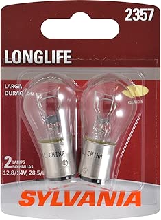 SYLVANIA - 2357 Long Life Miniature - Bulb, Ideal for Daytime Running Lights (DRL) and Back-Up/Reverse Lights (Contains 2 Bulbs) - coolthings.us