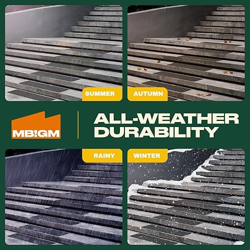 Miniatura 3 de MBIGM - Cinta antiderrapante para escalones de madera Cinta de seguridad para escalera Adhesiva de arenilla por 80 para Skate escaleras y exteriores