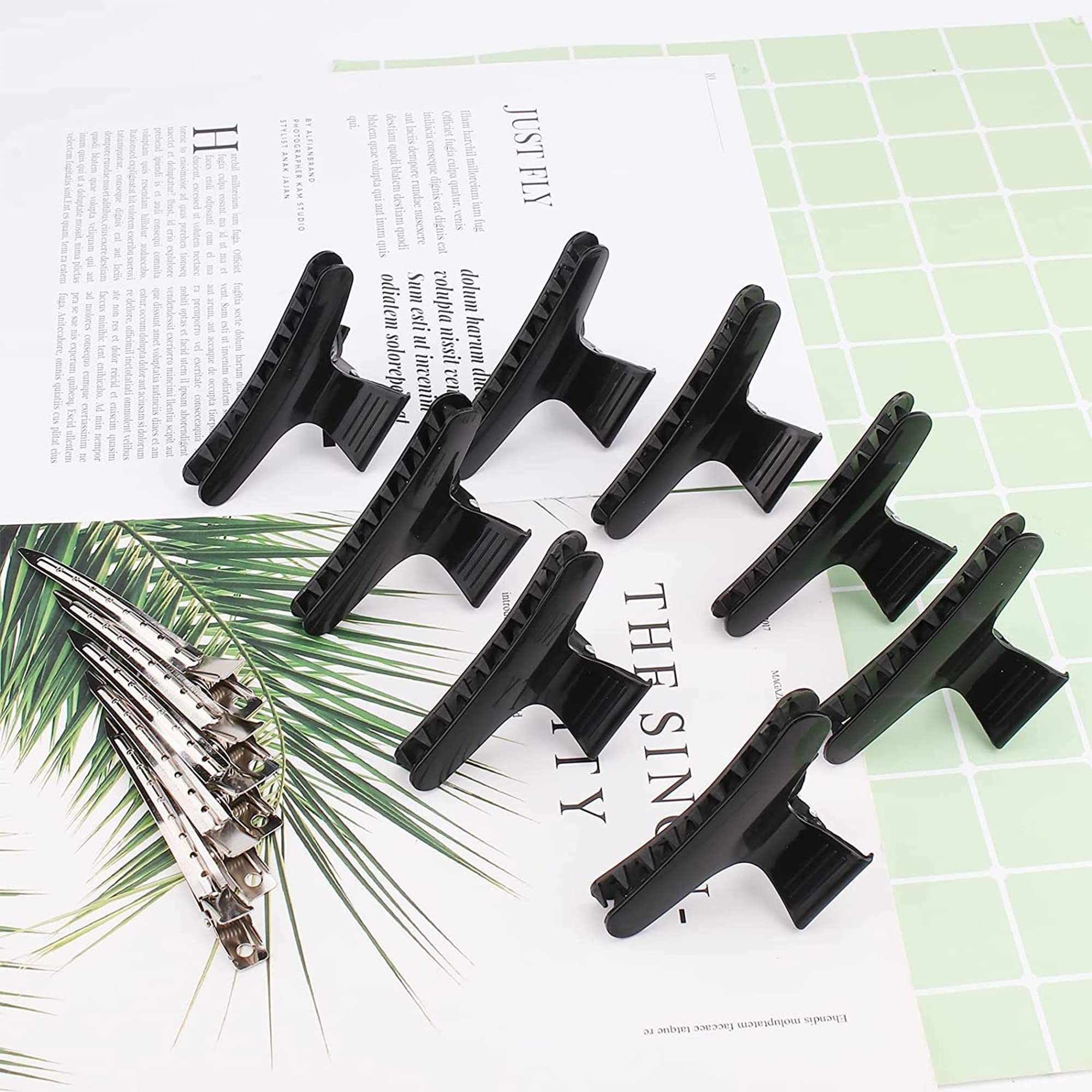 5 Pcs Black Butterfly Hair Claw Clips - Hairdresser Styling Accessories for Women & Girls - Image 4