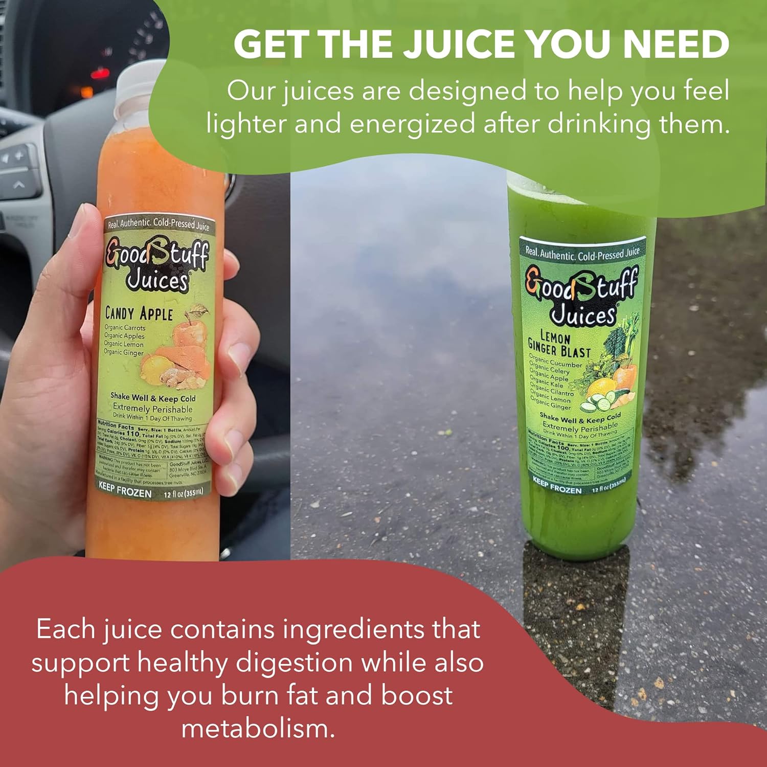 2 Day Juice Cleanse – 12 Cold-Pressed Juices | GoodStuff Summer Slim Detox | Fresh, Ready-to-Drink Reset