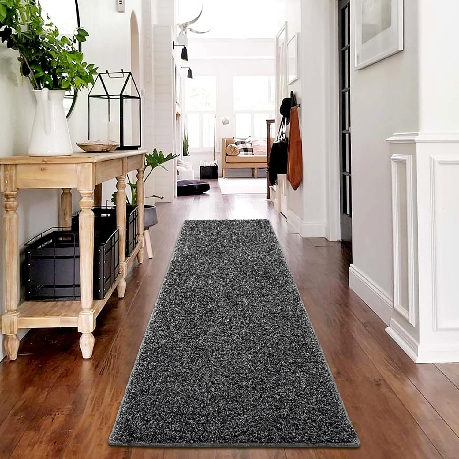 COZYLOOM 2x10 Runner Rug Modern Shag Area Rug Indoor Soft