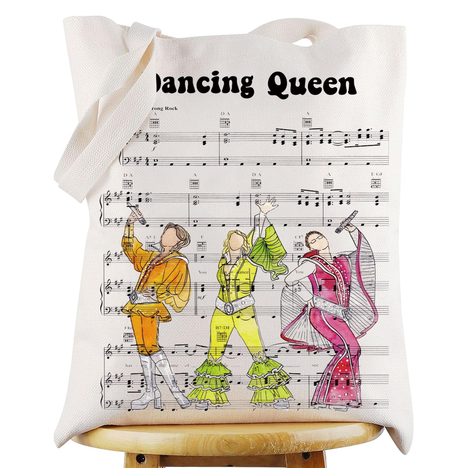 WZMPAMamma Mia Musical Tote Bag Donna＆Rosie ＆Tany Fans Gift Dancing Queen Mamma Mia Shoulder Bag Broadway Merch