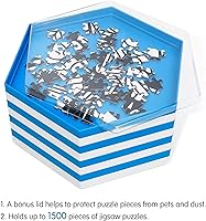 Vista 4 de Becko Puzzle Mat para rompecabezas de hasta 1500 piezas + bandejas de clasificación de rompecabezas