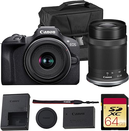 Miniatura 8 de Canon EOS R100 - Cámara sin espejo con kit de lentes dobles RF-S 18-45mm y RF 75-300mm | Cámara compacta de 24.2MP APS-C con video 4K, enfoque