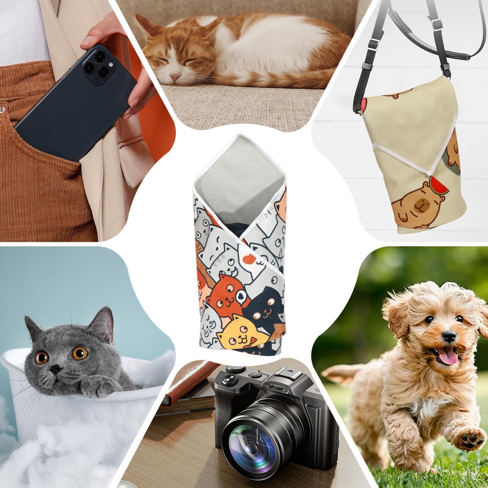 XANGNIER Katzenwickel Zur Fellpflege – Anti-Kratz-Burrito Aus Stoff, Für Nagelschneiden & Behandlung (bis 5 Kg)