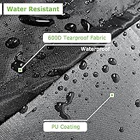 Vista 3 de Fundas para muebles de patio impermeables, resistentes 600D, fundas para muebles de exterior para sofá seccional exterior, resistente al desgarro