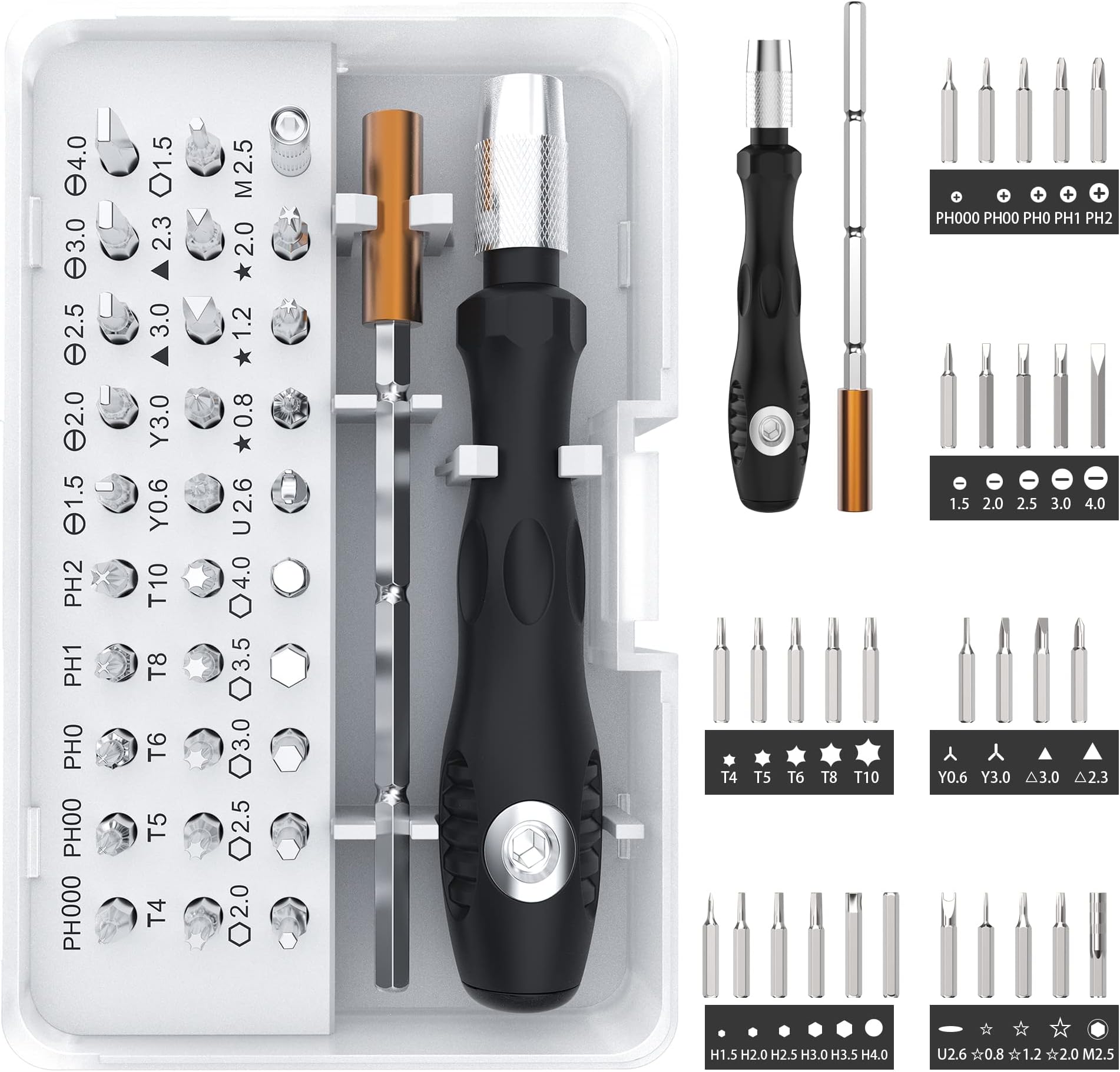 32 in 1 Small Screwdriver Set, Mini Magnetic Screwdriver Set – Contains 30 Bits Precision Repair Tool Kit, Torx Screwdriver Tool Sets for Eyeglass, Watch, Phones, Laptop, Computers, Toys
