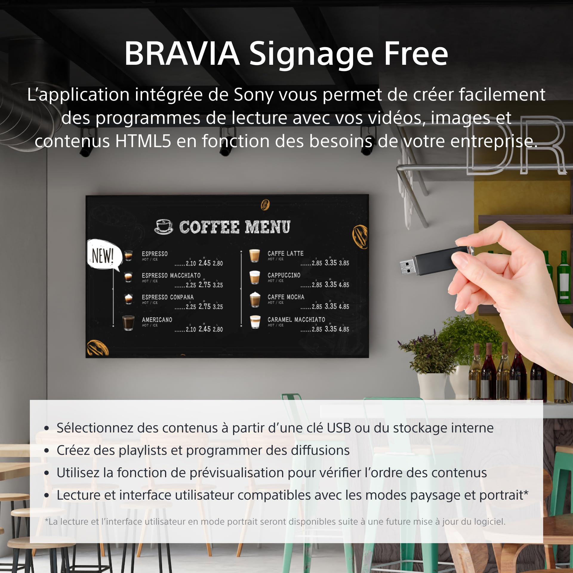 Sony Bravia Professional Displays FW-55EZ20L - EZ20L Series - 55" écran LCD rétro-éclairé par LED - 4K - écrans d'entrée de Gamme pour Les commerces conçus pour Un Fonctionnement 16 h/24 et 7 j/7.