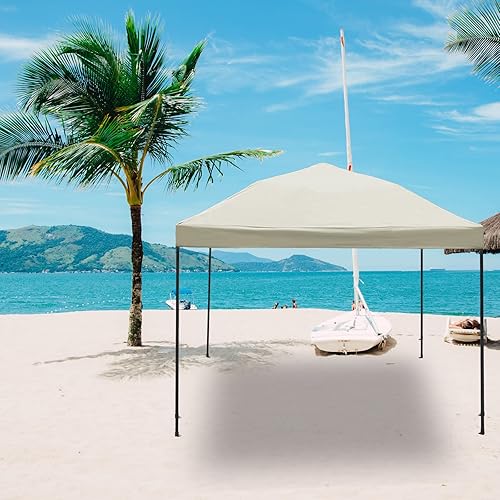 Miniatura 7 de Toldo de repuesto, cubierta desplegable de 10 x 10 pies para toldo de pierna recta, para exteriores, jardín, patio, camping, parasol (solo 1 paño