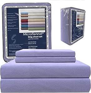 Micro Flannel 4-Piece Fun In The Snow Geometric Queen Sheet Set MFNSSQNFIS - The