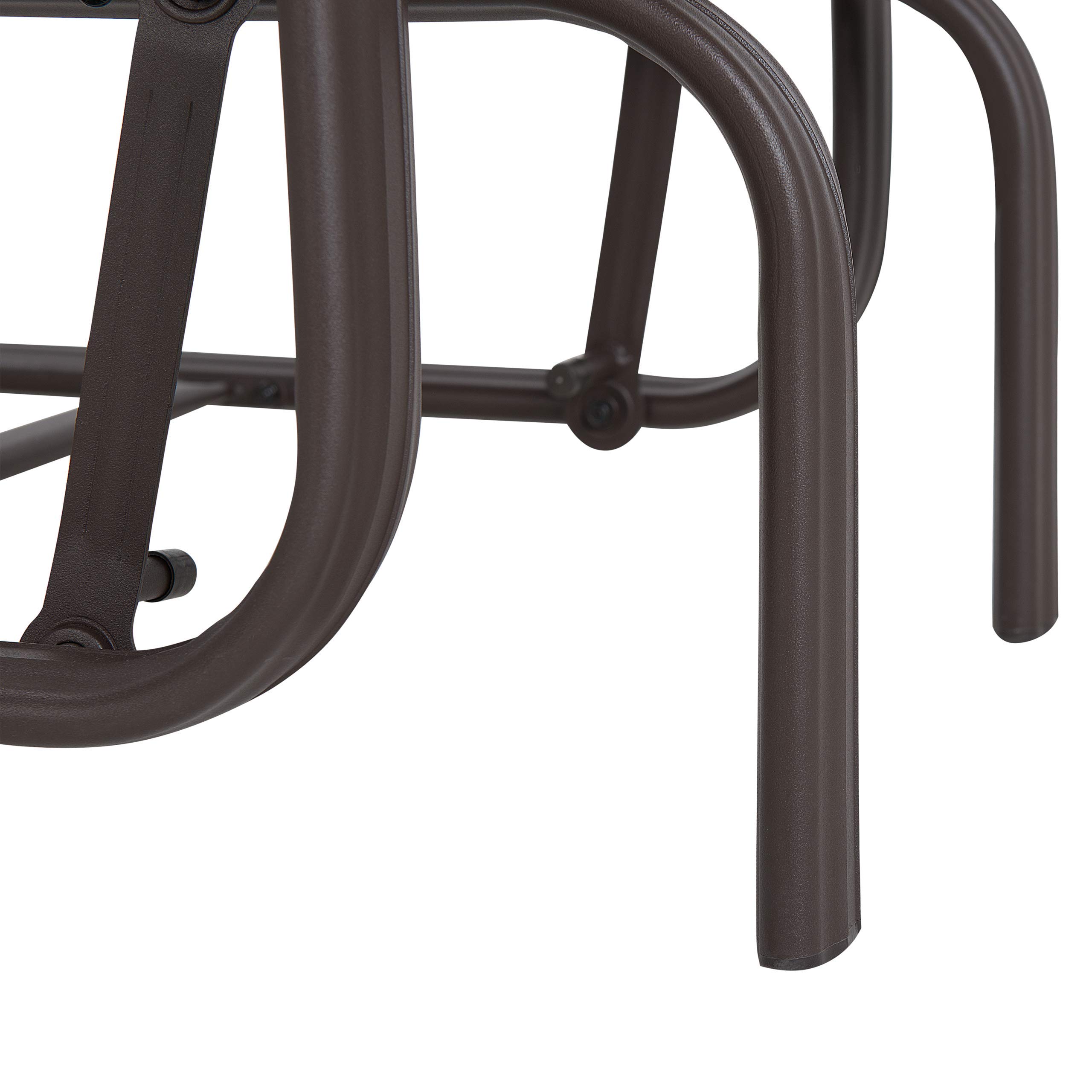 Beliani Chaise Fauteuil à Bascule en Aluminium et Textile Marron Confortable Durable et Élégante pour Salon Jardin ou Terrasse au Style Moderne