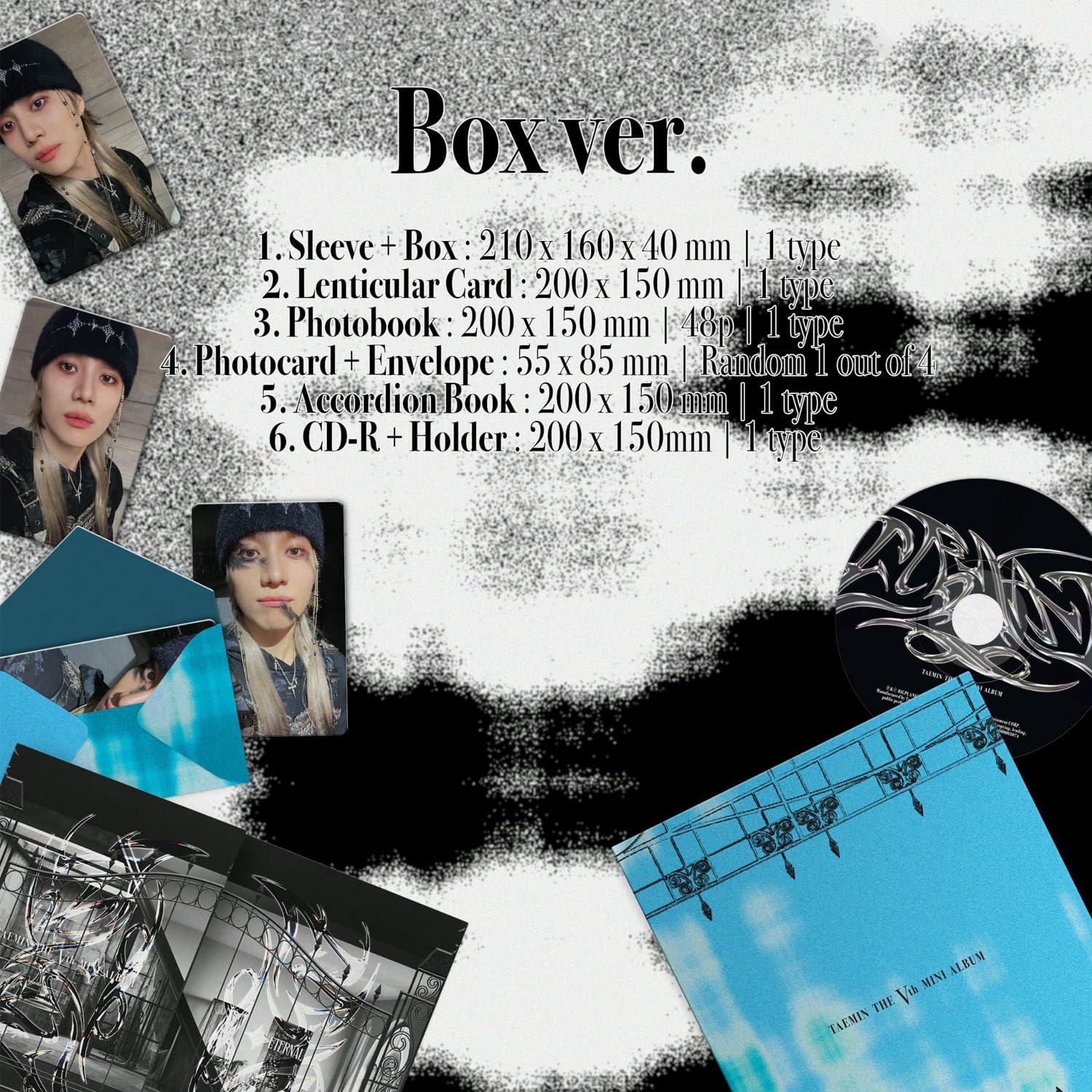 TAEMIN ETERNAL Album Sleeve Box Lenticular Card Photobook Photocard Set