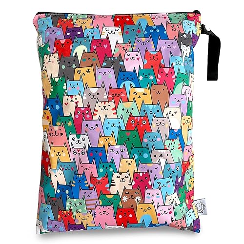 FLOCK THREE Bolsa de pañales lavable y reutilizable para artículos de aseo personal y húmedos y secos resistentes al agua, bolsa de viaje para