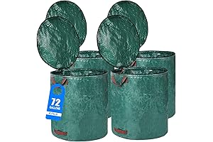 4 Pack Reusable Yard Waste Bags with Lid Extra Large Garden Waste Bags