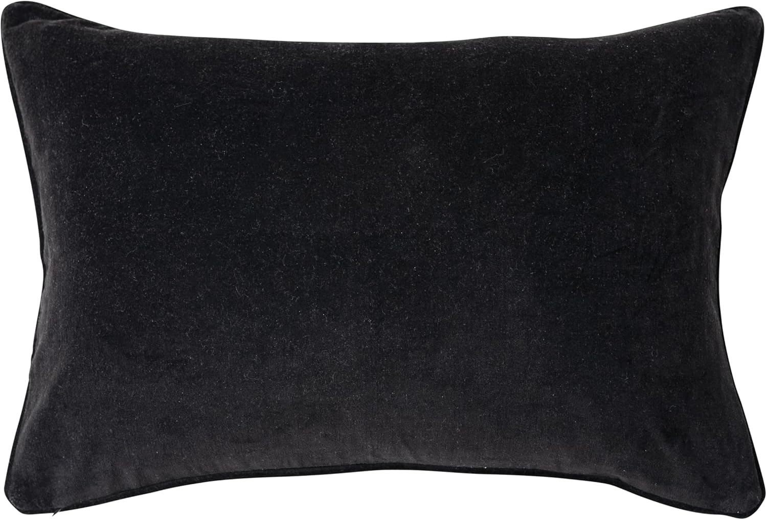 Creative Co-Op Leopard Print Piped Cotton Velvet Lumbar Pillow, Multicolor Finish