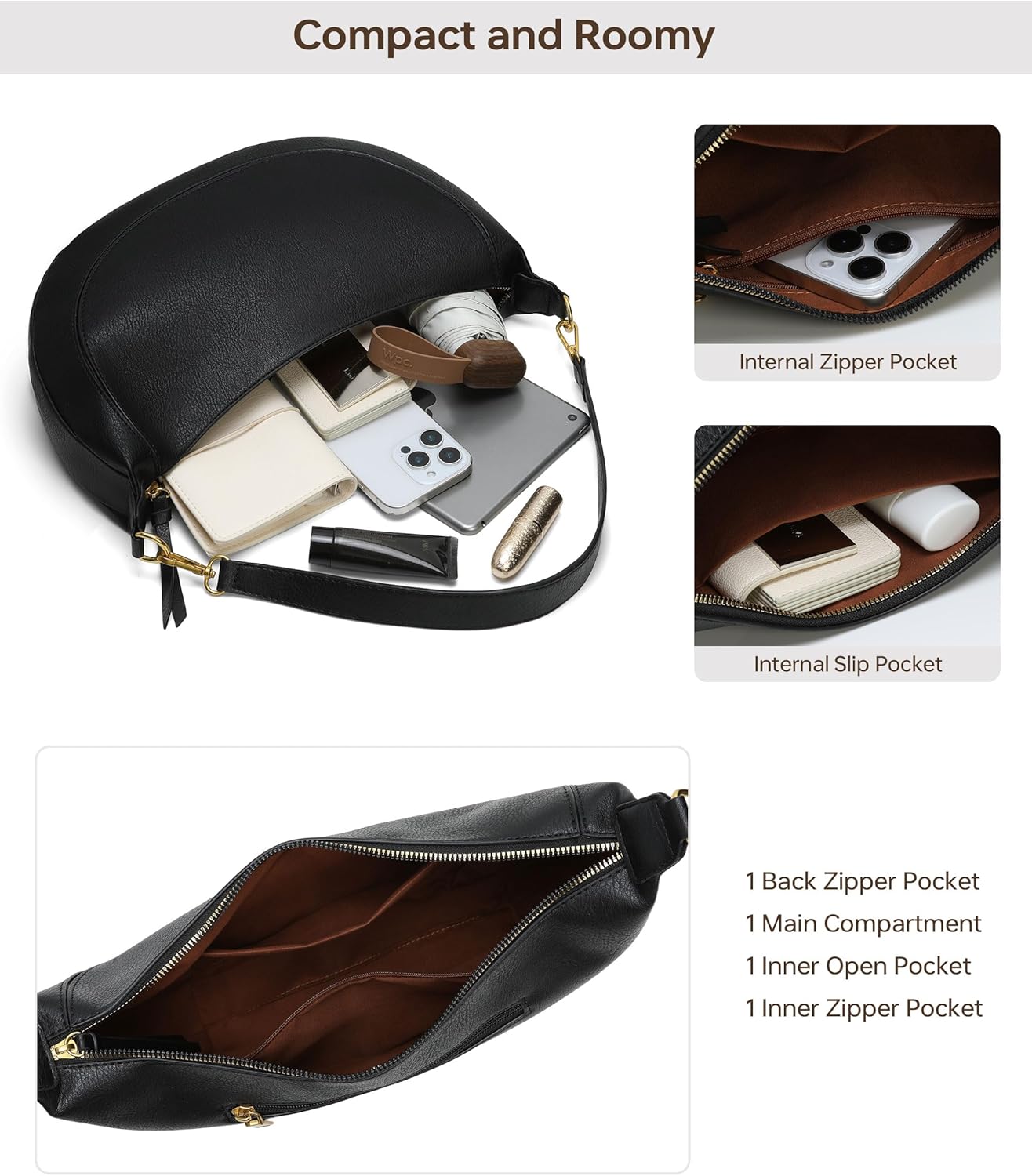 Small Crossbody Bag Vegan Leather Messenger Purse for Women Men, Vintage CrossBody Shoulder Purse with Card Slots