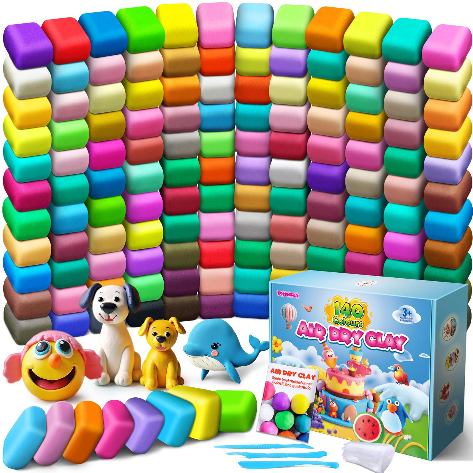 ESSENSON Air Dry Clay 140 Colors, Modeling Clay for Kids