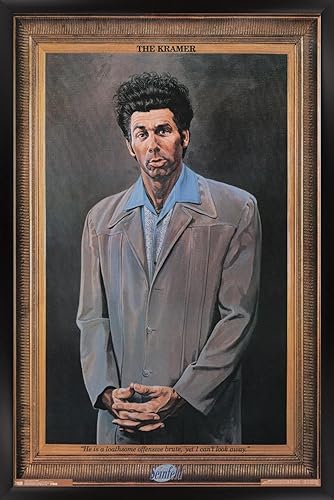 Trends International Seinfeld - Póster de pared Kramer, 14.725 x 22.375 pulgadas, versión enmarcada en negro