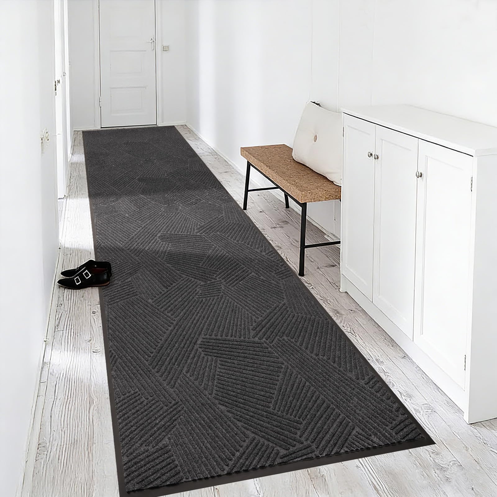 Heavy Duty Front Door Mat - 3' x 10' Black -22 Heavy Duty Front Door Mat - 3' x 10' Black -22