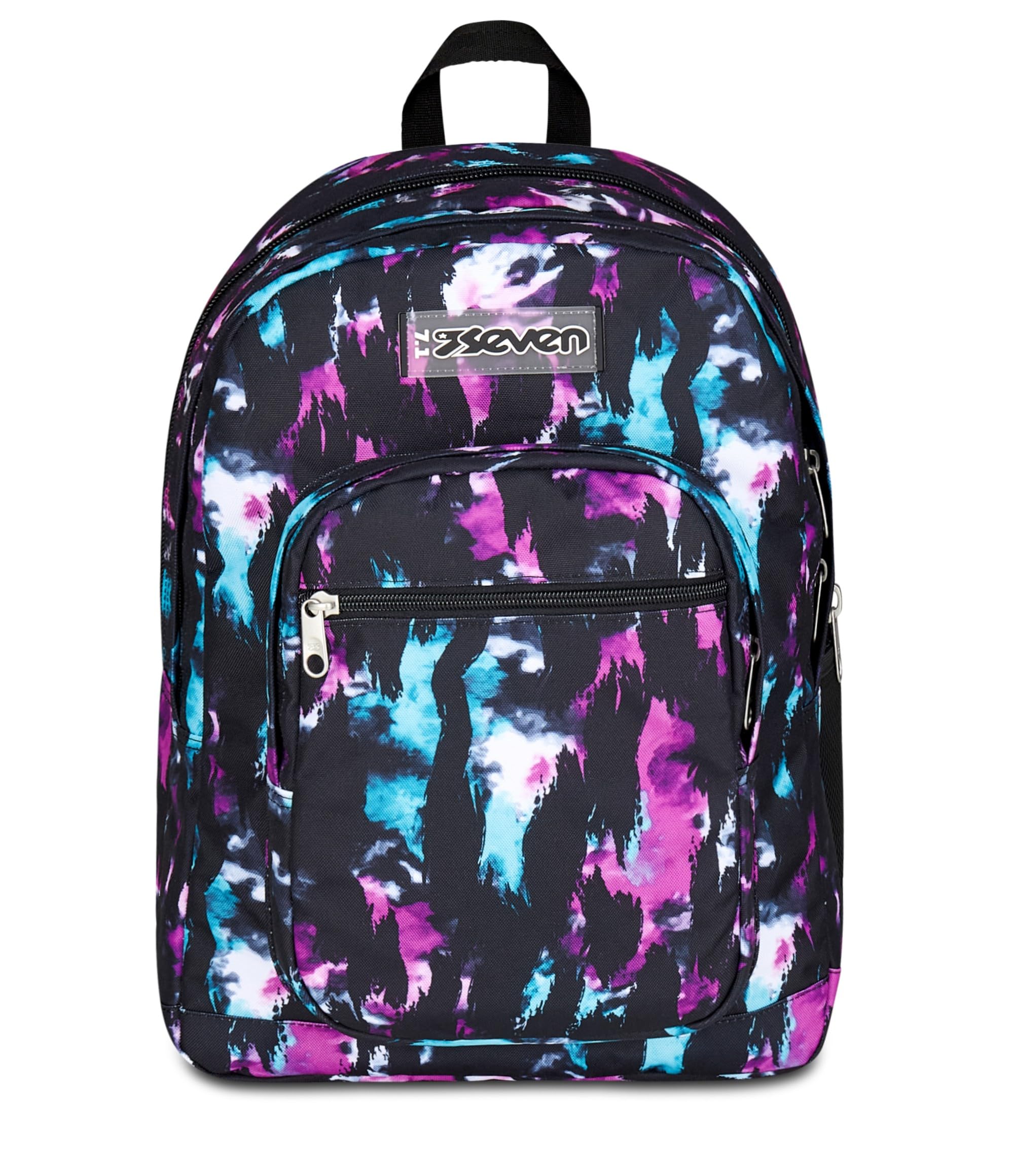 Zaino Seven Freethink Per Scuola - Doppio Scomparto, USB, Porta PC E Borraccia - Nero Fucsia Per Ragazze - Foto 3