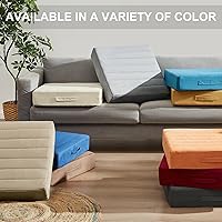 Vista 7 de 2 Piezas Almohadas de Espuma de Alta Densidad para Piso - Almohadas Grandes Mejoradas para Asientos de Adultos - Cojín de Piso para Exteriores