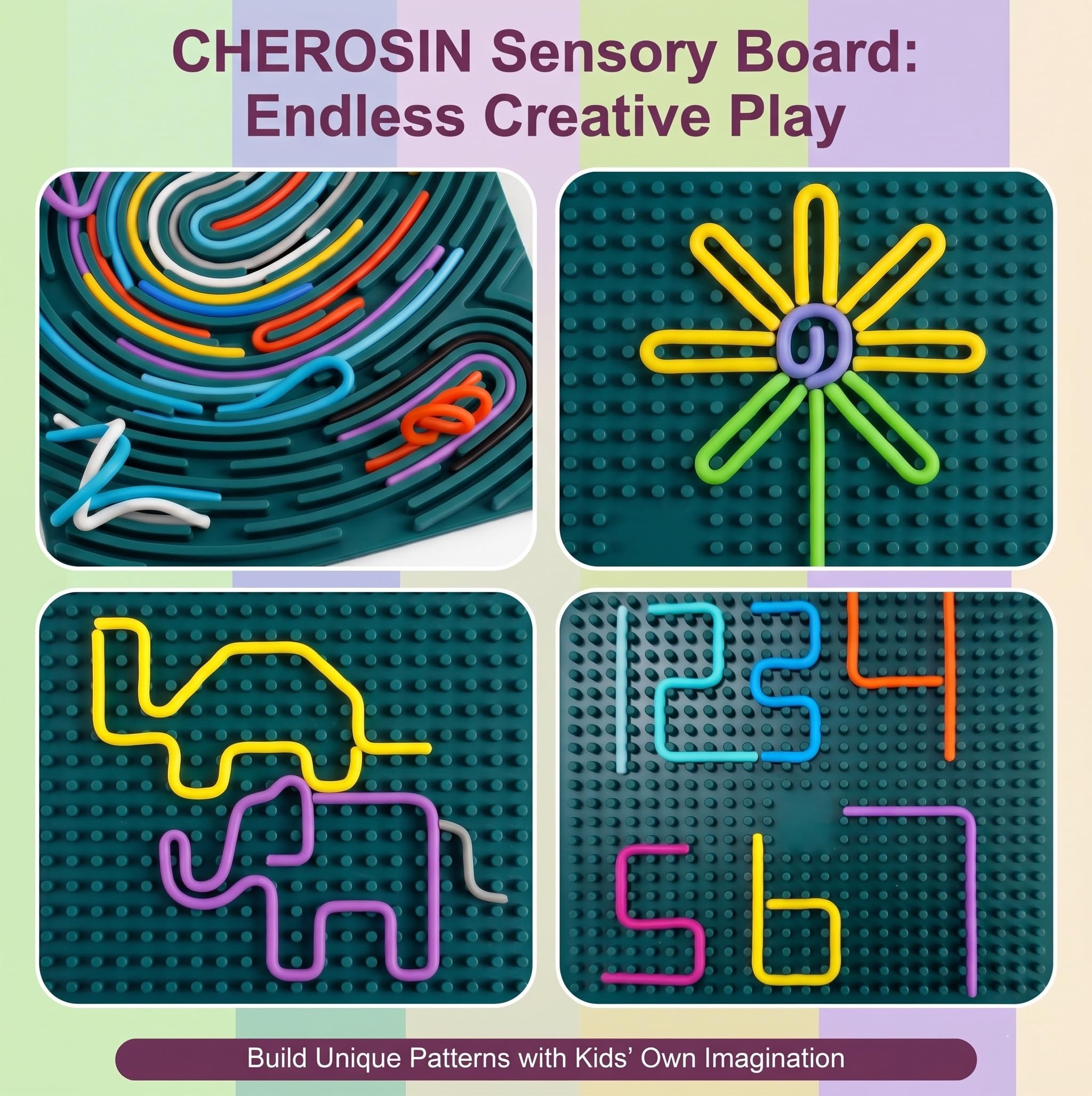 Tablero de actividades sensorial grande, juguete de silicona para autismo, TDAH y alivio del estrés, juguete Montessori silencioso de doble cara para habilidades motoras finas, regalo para niños y