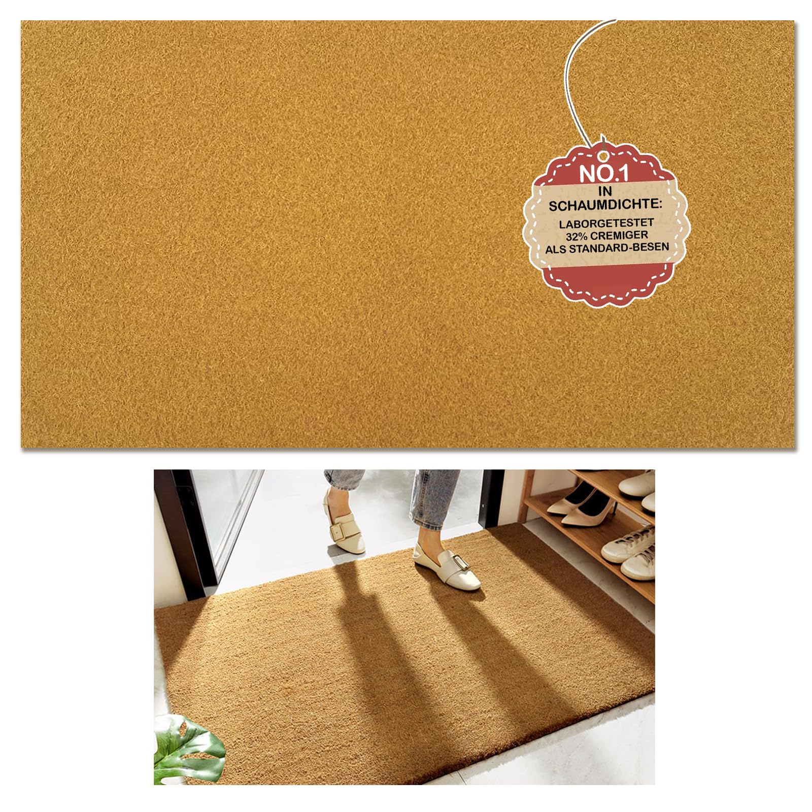Photo 1 of 1 Pack Coir Doormat 30x17 Inch, Artificial Blank Door Mats for Crafting & Painting, Natural Welcome Mats for Indoor and Outdoor Use, Non-Slip Rubber Backing for Front Porch, Entryway, Patio