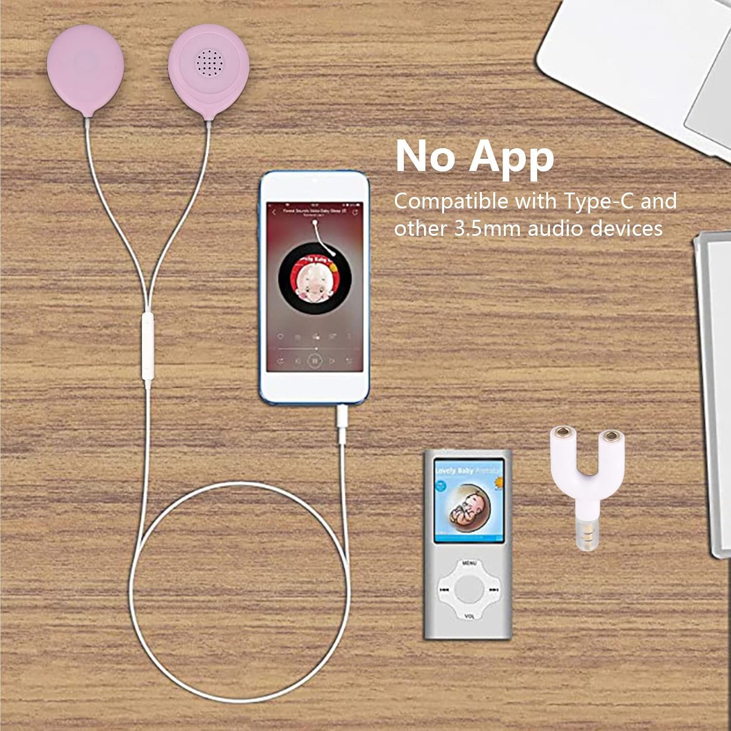 Baby Bump Headphones, Prenatal Belly Speaker, Pregnancy Belly Speaker Portable Music Player, Portable Music Play Prenatal Belly Speaker