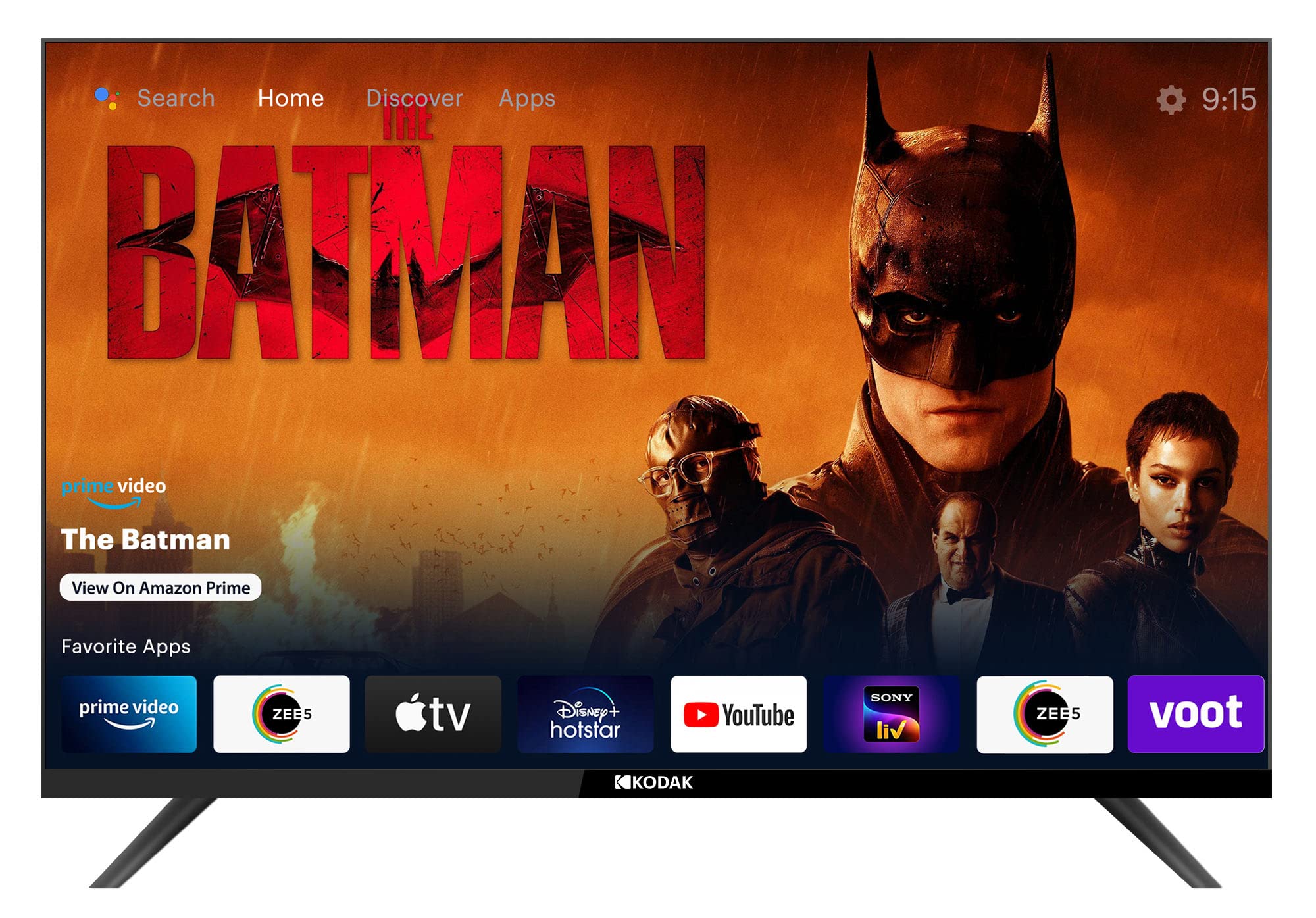 Kodak 80 cm (32 inches) HD Ready Certified Android Smart LED TV 32HDX7XPROBL (Black)