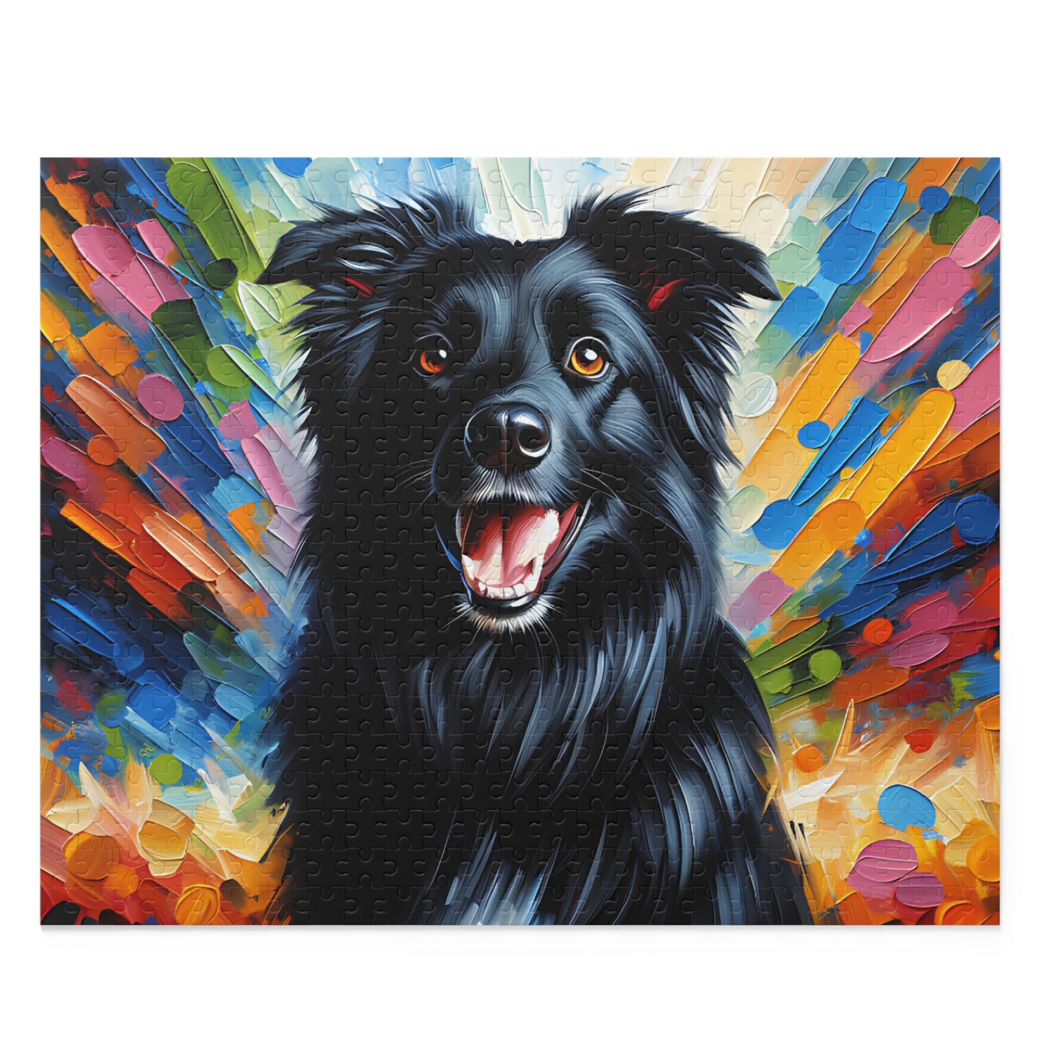1000-Piece Australian Shepherd Black Jigsaw Puzzle - Gift for Dog Lovers