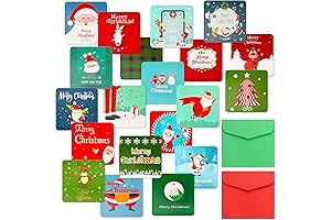 300 Set Tiny Christmas Cards with Envelopes for Kids