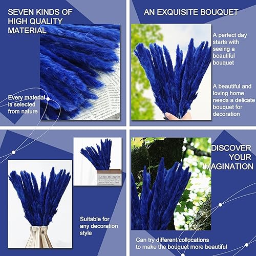 Miniatura 5 de 30 piezas pequeñas de hierba de las pampas secas de flores secas naturales decoración de hierba seca de junco, flor eterna de pampas, hierba seca