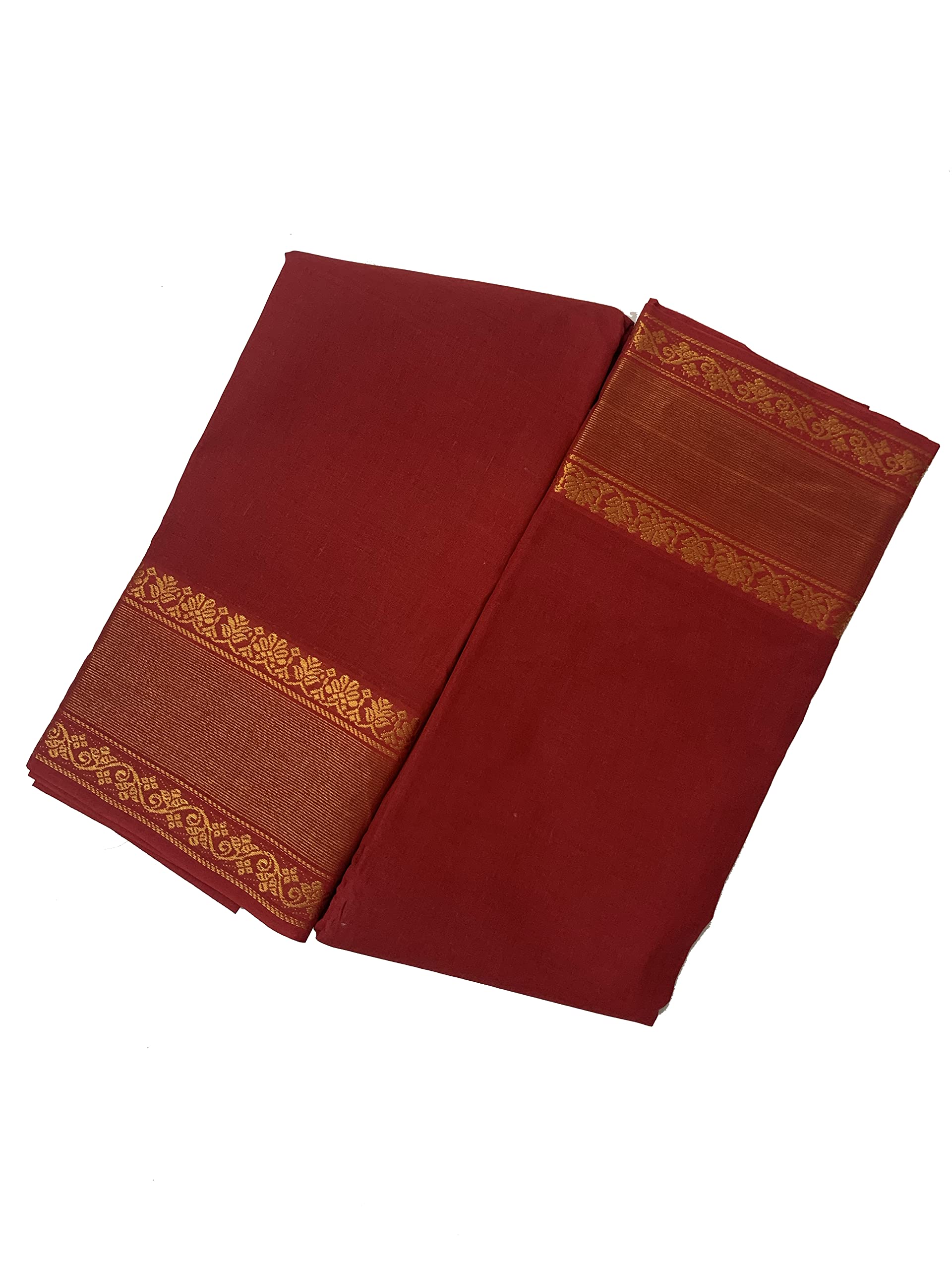 Rich Look Madurai Pure Sungudi Cotton Saree - Plan Body Tissue Border Design for WomenSaree-image-38