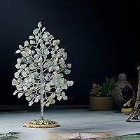 Vista 173 de Rose Quartz Gemstone Tree of LifeNatural Reiki Crystals Gemstone Chakra Tree for Positive Energy, Geode Agate Slice Base, Feng Shui Decor, Good