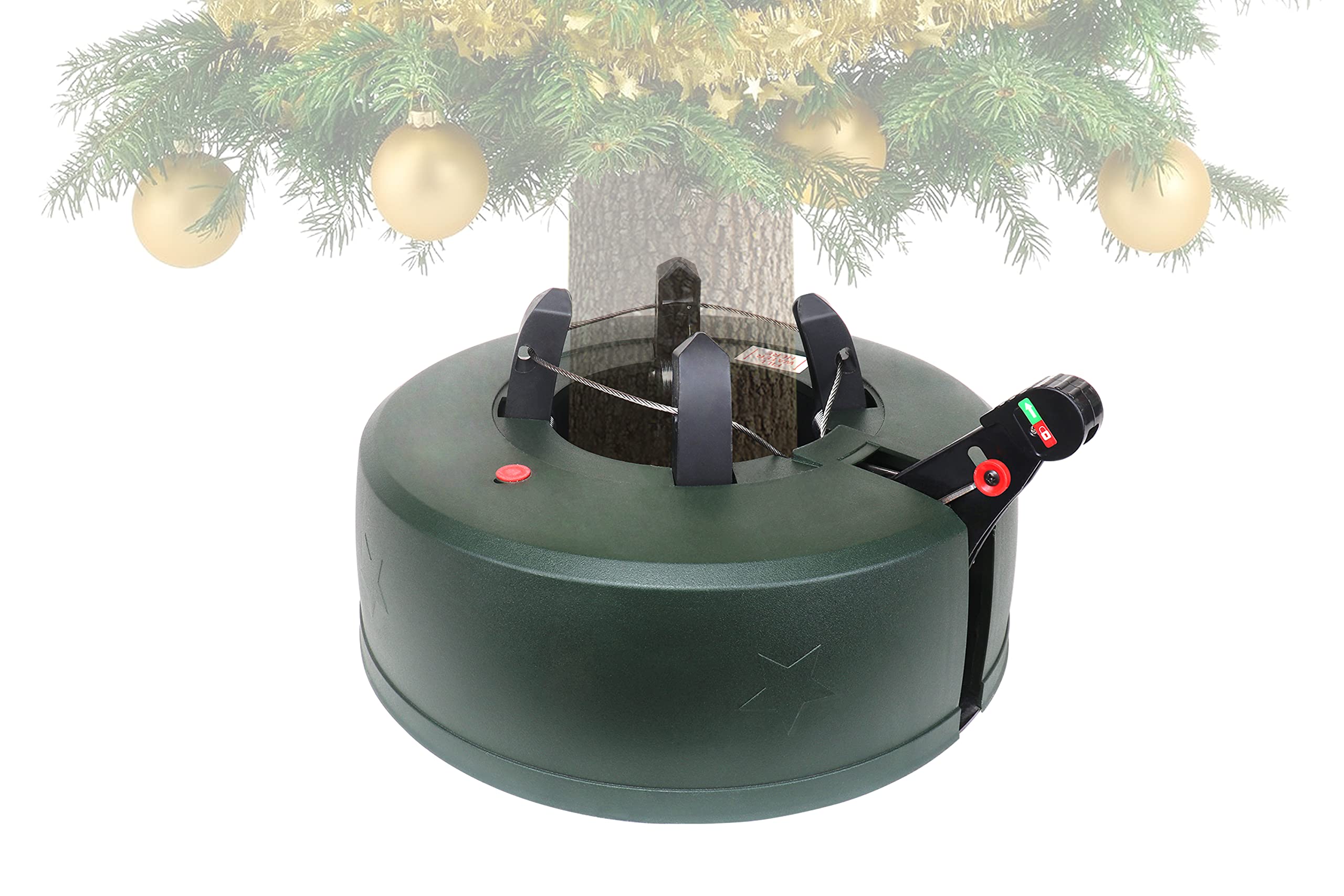 Top Treasures Automatic Christmas Tree Stand with Pedal for Trees up to 7 ft in Height