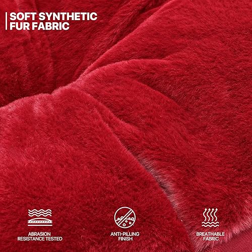 Miniatura 5 de MoNiBloom Silla cuadrada plegable de piel sintética para dormitorio, sala de estar, patio, marco de metal plegable, de gran tamaño, cómoda,