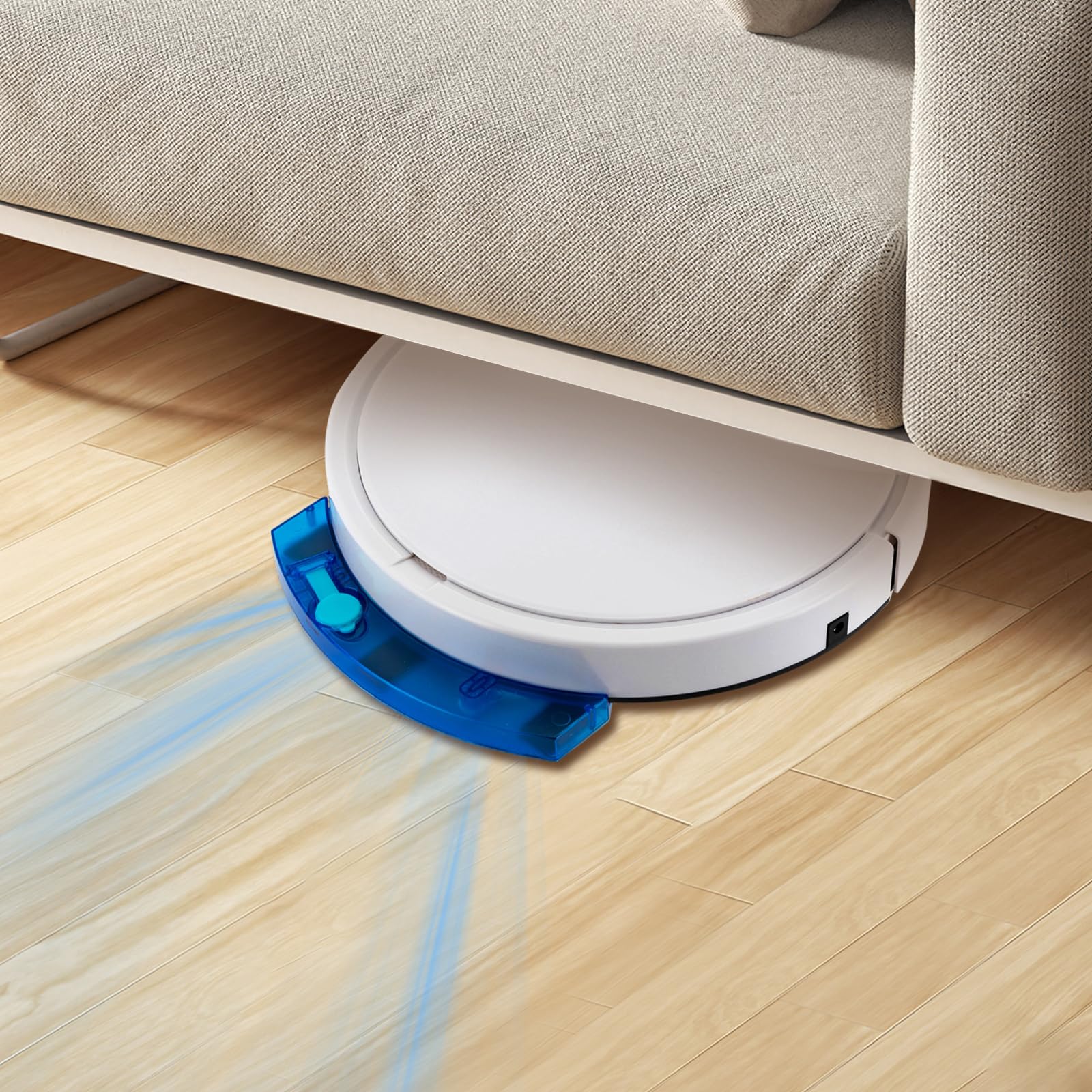 Barredora 3 en 1 de 15 W, mando a distancia, multifunción, gran potencia de succión, varios métodos de control, caja de polvo, varios orificios de refrigeración, cepillos de borde, para apartamentos