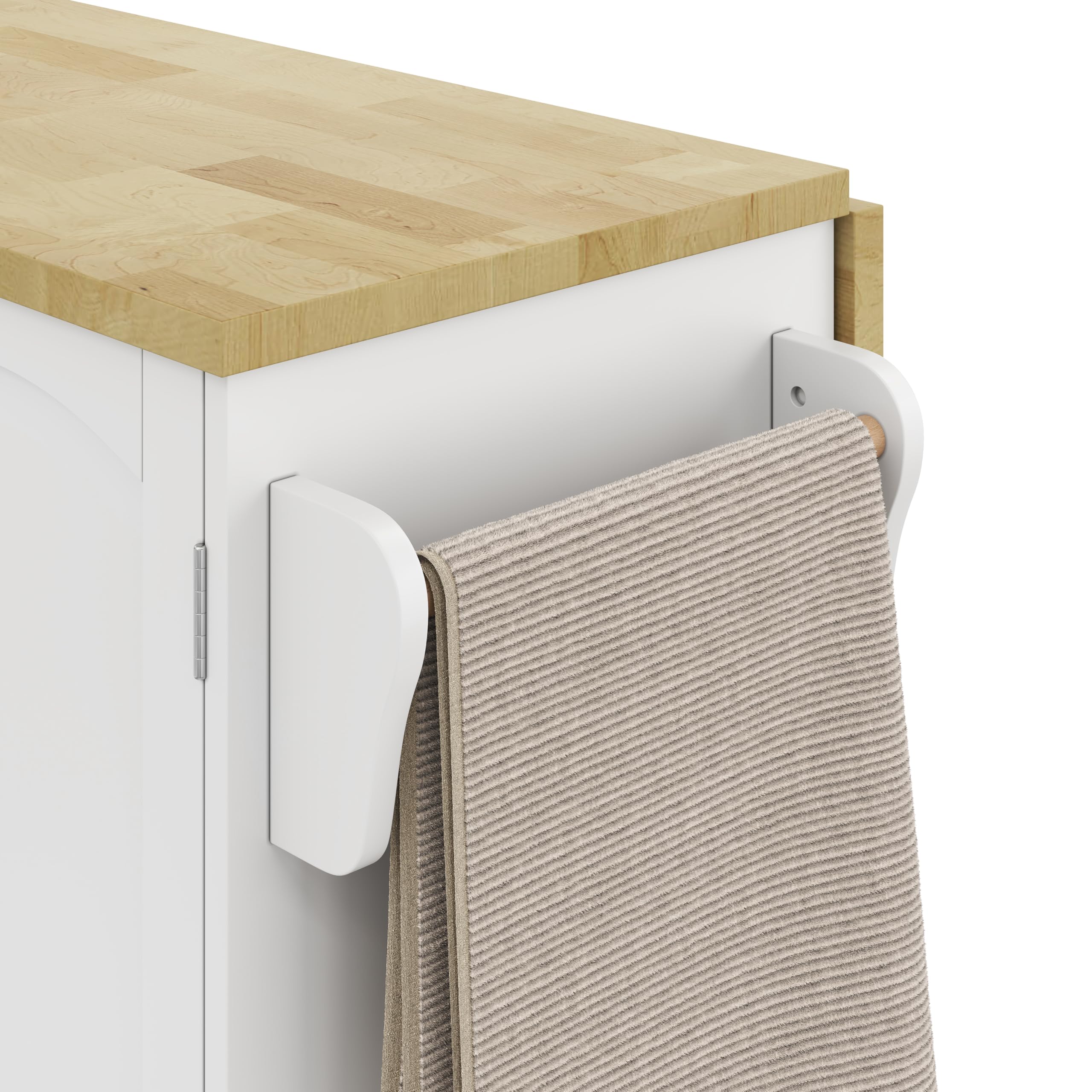 Mobiler Kücheninsel mit klappbarem Arbeitsbereich 120x45x90 cm 5 Räder