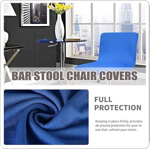 Miniatura 10 de Deisy Dee Fundas elásticas para silla de respaldo bajo y corto, taburete de bar C114 (blanco)